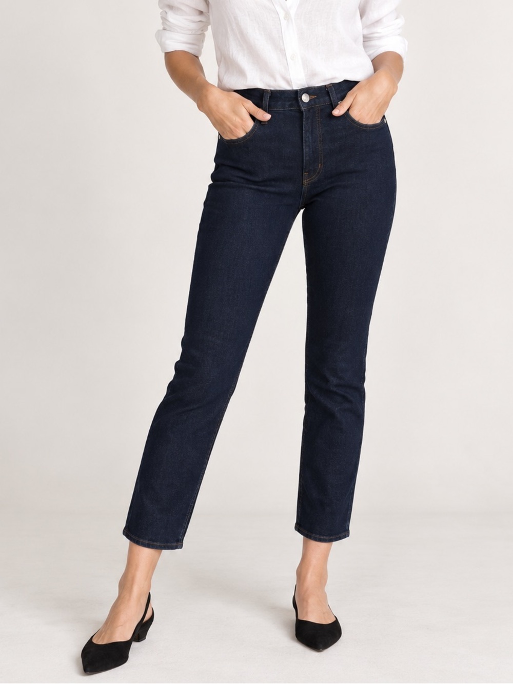 Veronica Beard Ryleigh Slim Straight Jeans – Dark Night Wash | Size 29